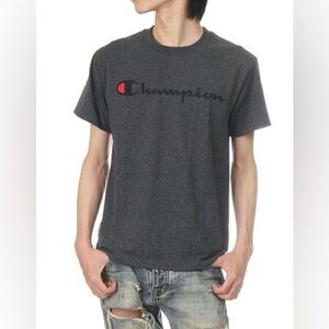 Champion Dark Gray Logo Tee